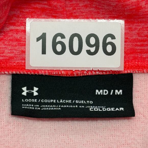 Under Armour Sweatshirt Women Medium Pink Coldgear Storm Fleece Lined Cowl Neck - Picture 11 of 11